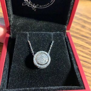 New Half Sphere Brilliant Cut Pendant Necklace